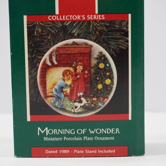 3 VINTAGE 1989 Hallmark Keepsake Ornament Ceramic Plate - Morning of Wonder - Picture 2 of 7